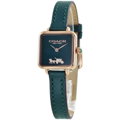 

Coach Women s CASS Square Leather Watch with Leather Strap 14504227