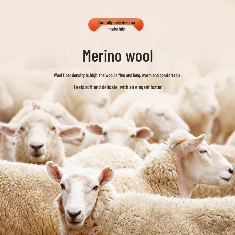 JOW Men's Heavy Jacquard Striped Pure Wool Sweater