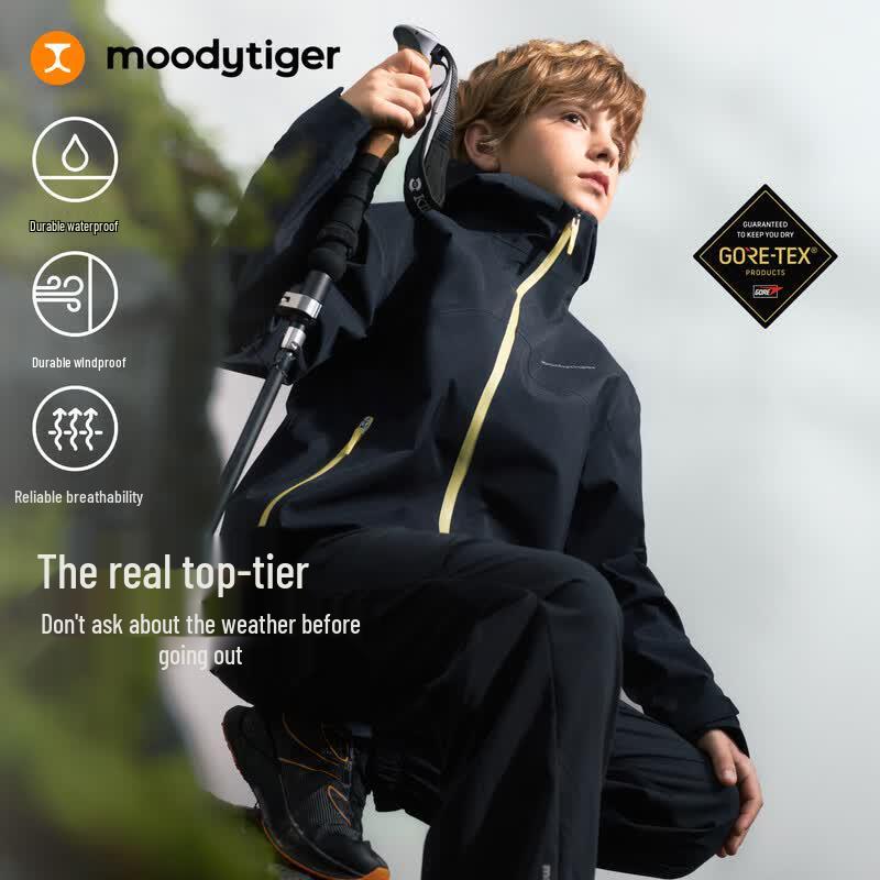 Moodytiger Kids' GTX Waterproof Windproof Shell Jacket