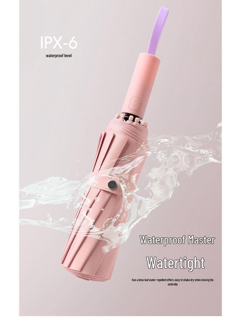 72-Bone Automatic Large Sunshade Umbrella: Durable Parasol for Women and Men, Ideal for Sunny and Rainy Days.