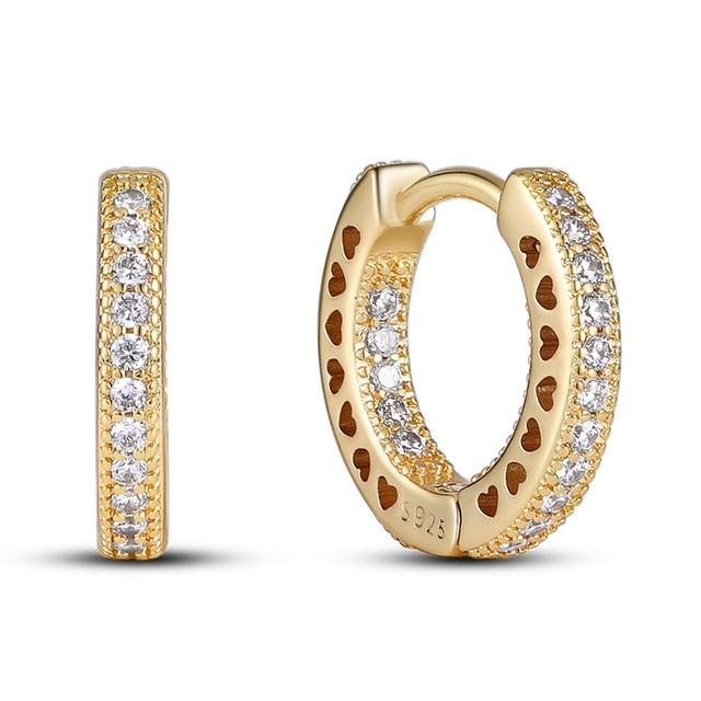 Double Hoop Dangle Earrings Silver Color Fit Original Brand Charms Fine Body Jewelry Gift For Fashion Women 