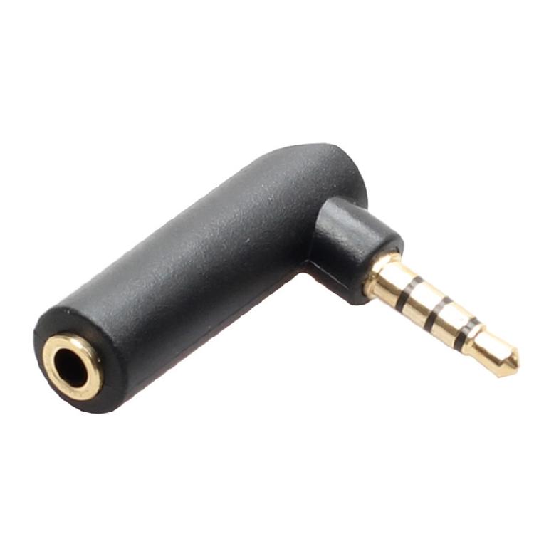 Wearproof 90 Degree Right Angle 3.5mm Angle Male To Female Headphone Adapter