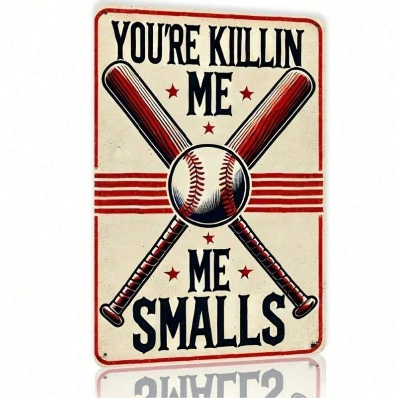 

Retro Baseball Metal Wall Art, Sport Decor for Bar