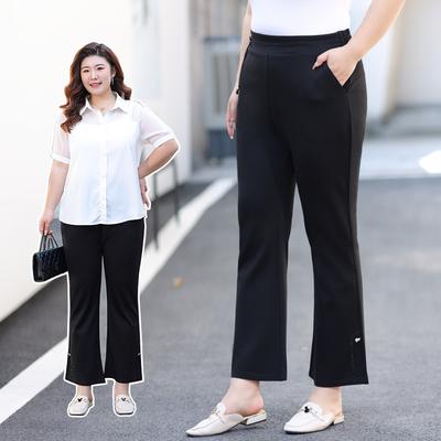 Flared Pants Spring and Autumn High-waisted Slimming Pants Mom's Pants Middle-aged Elastic Large-sized Casual Pants