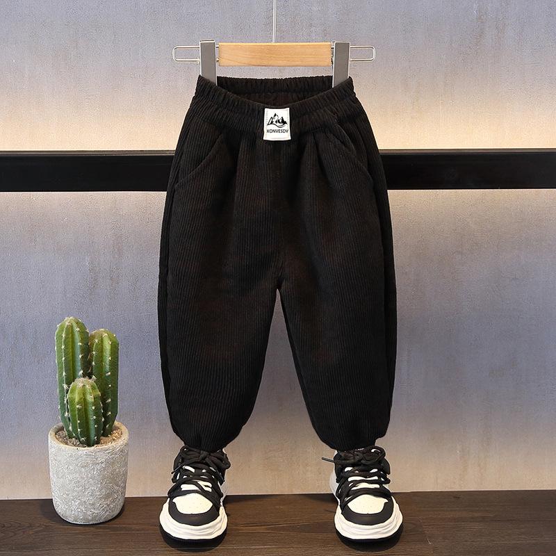 

Детские зимние брюки из вельвета и бархата - теплые брюки унисекс в корейском стиле 150cm