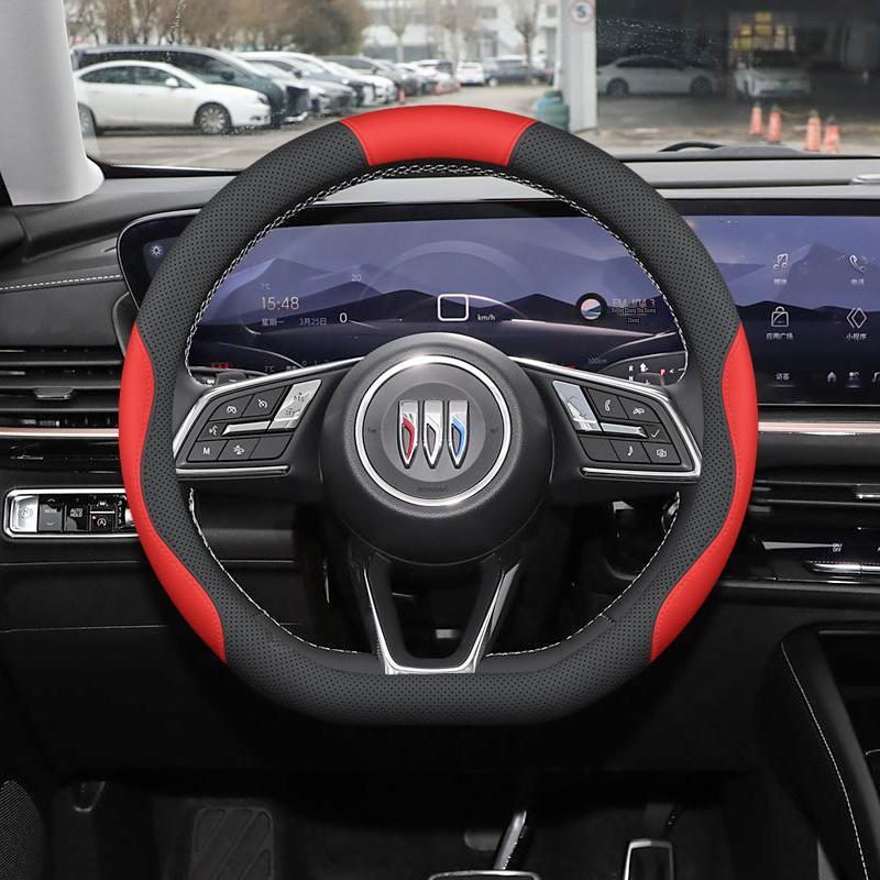 Buick Encore S Steering Wheel Cover: Anti-Slip, Odor-Free, No Sewing Required, Fits 25 Models for Interior Enhancement.