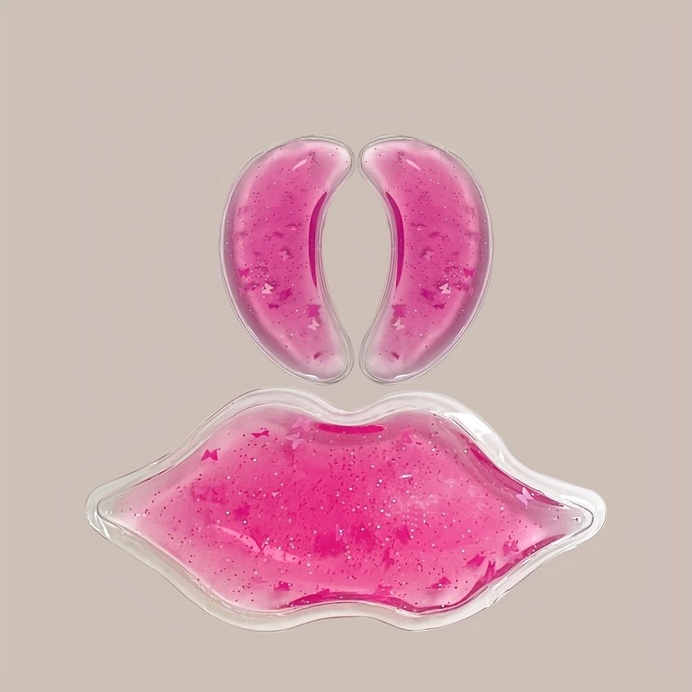 3PCS/SET Eye & Lip Gel Ice Packs Flexible Reusable Cooling Pad Cold Compress for Cosmetic Injuries Pain Relief or Lip Surgery