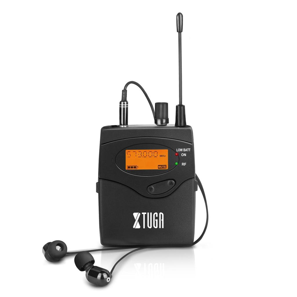 XTUGA IEM1200 Wireless In-ear Microphone System for Stage Performance and Band Rehearsal