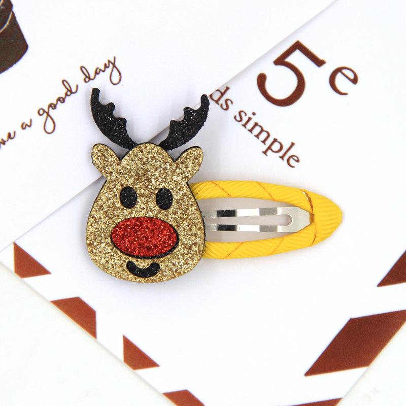 Kid Girl Elk Santa Claus Christmas Tree Hairpins Baby Girl Hair Clips Christmas Hair Fashion Accessories Christmas Hair Clips