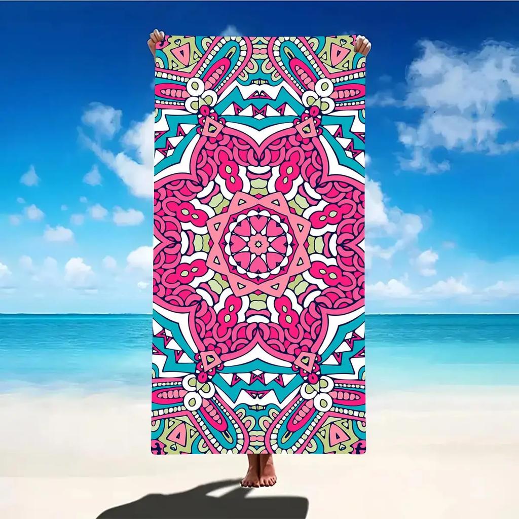 Mandala Beach Towel Large Size Outdoor Travel Camping Absorbent Beach Towels Super Soft Summer Swimming Towel Bath Towel Sea