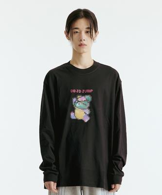 DOUBLE JD Pixel Jumpbear Long Sleeve (Black)