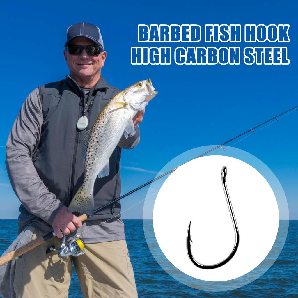 50pcs Small Barbed Fishing Hooks with Good Craftsmanship Superior Strength Sharp Hooks Suitable for Catfish Trout Bass
