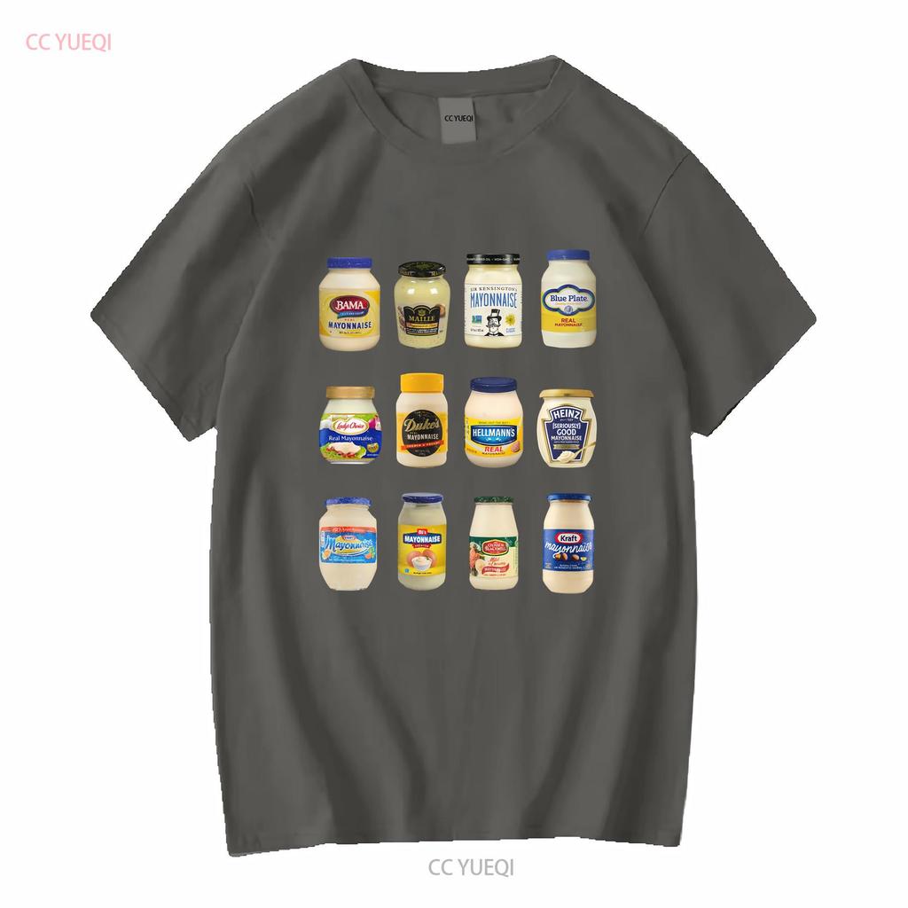 Vintage Mayonnaise Hemd T-Shirt Liebhaber Lustig Mayo Süchtiger Lang- oder Kurzarm Vintage Gewaschen Bequem Vielseitig Streetwear