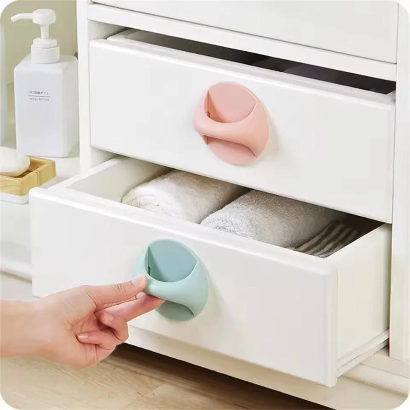 Self-Adhesive Auxiliary Door Handle Easy Grip Pull Handle for Drawers Cabinets Glass Windows Sliding Doors No Drilling Needed