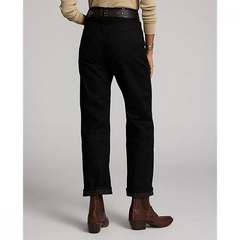 Double Rl High Boyfit Black Selvedge Jeans Wmrrdnmn0920040001