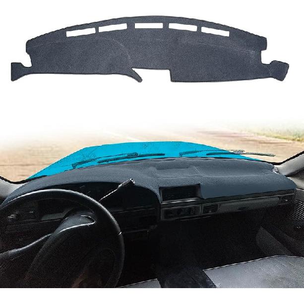Dashboard Cover  Fit For Ford F150 F250 F350 Bronco Pickup Truck 1987 1988 1989 1990 1991 Dash Cover Mat Pad Carpet (Dark Gray)