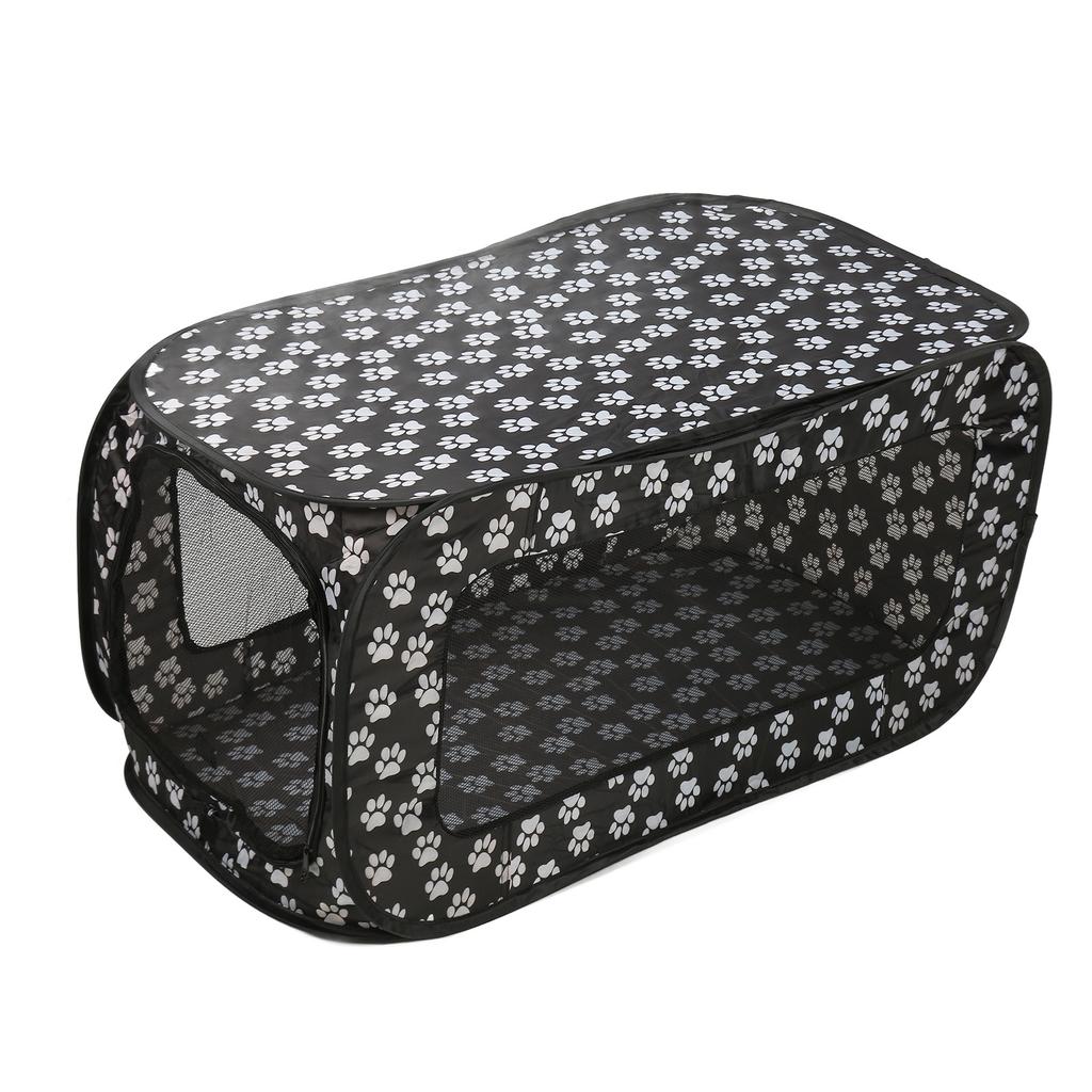 Tenda Pieghevole per Cani Pop-Up Rettangolare Spazio Ampio Traspirante Portatile Kennel per Sedile Auto Parco Giochi per Animali Domestici Cani Gatti