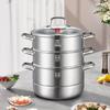 Kangbach 3-Layer 30cm Stainless Steel Steamer & Soup Pot