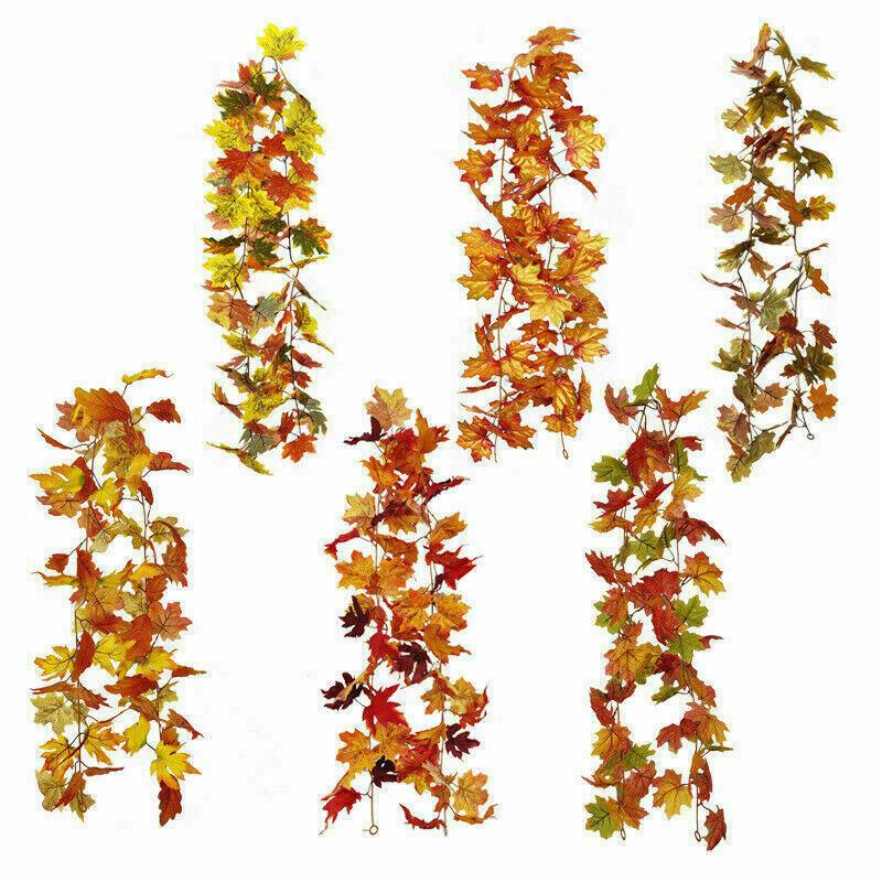 Autumn 180cm Artificial Fall Maple Leaves Garland Hanging Plant Home Party Decor