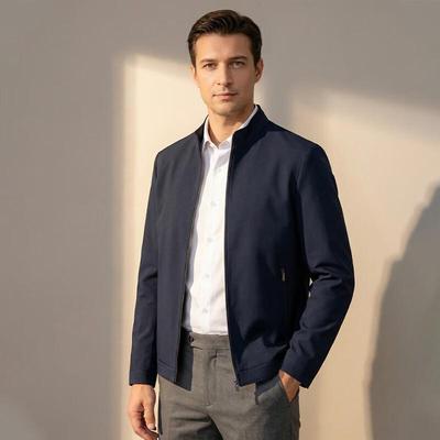 Men's Business Casual Stand-Collar Jacket