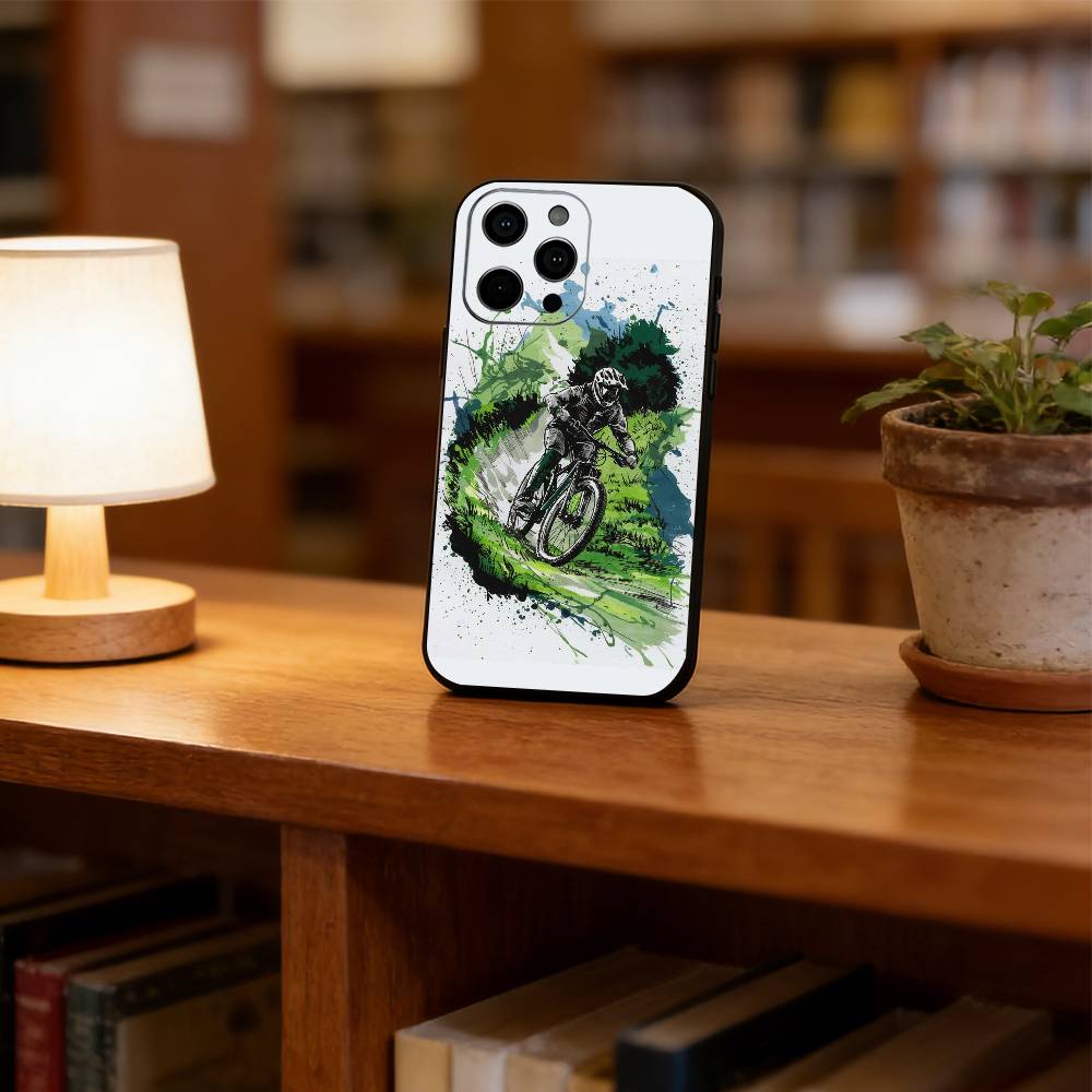 

cycling Phone Case For iPhone 17, 16,15,14,13,12,11 Plus,Pro Max, Others Soft Black Cover iPhone17Pro