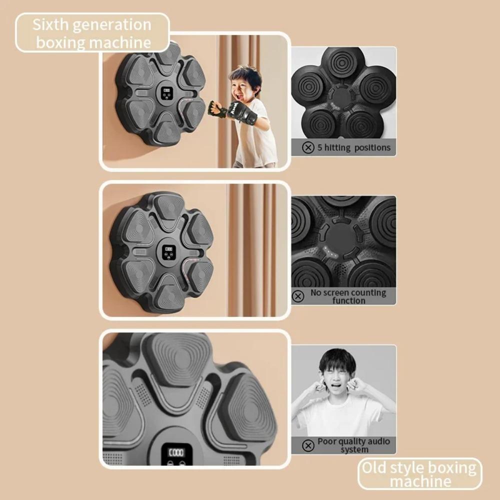 1PC New Smart Music Boxing Machine Adult/Children Sports Fitness Boxing Trainer Home Exercise Response Training Boxing Wall Target