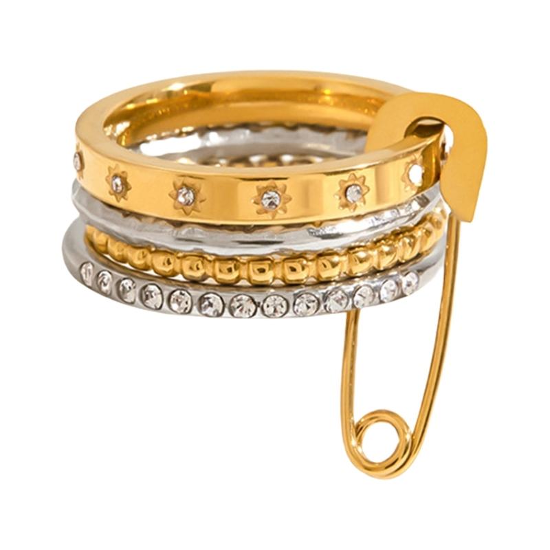 

Складывающиеся кольца из нержавеющей стали Современные минималистичные дизайны Портативные регулируемые для повседневной носки 3 стиля Подарок для нее