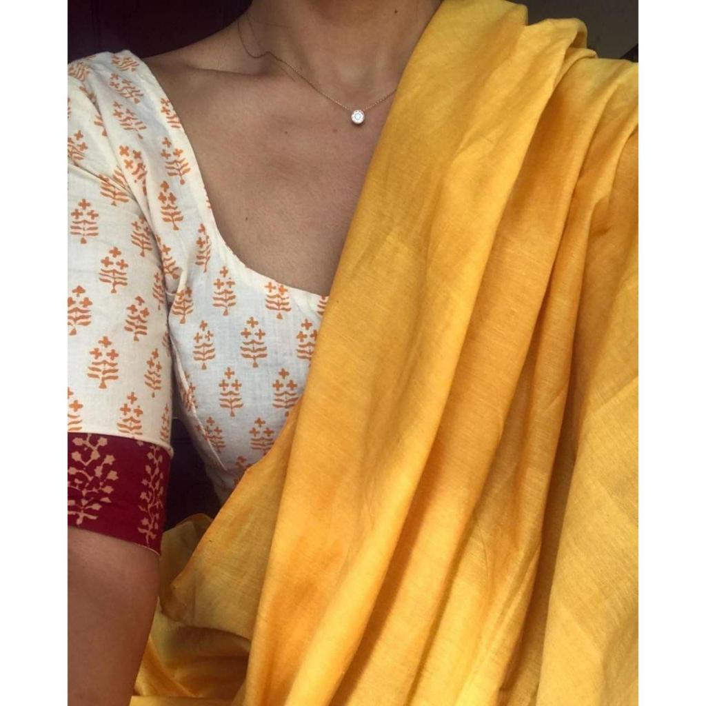 Stylish Casual Wear & Office Wear Saree for Women, Blouse (Need To Be Stitched As Per Size And Fit)