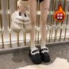 Thick-soled student velvet inner height-increasing women's shoes 2025 winter new sports and leisure shoes versatile high-heeled warm cotton shoes