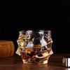 Heavy Drinkware Wave Shaped Wine Glass Transparent Crystal Whiskey Glass Party Bar Foreign Wine Brandy Vodka Cocktail Beer Cups