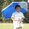 Folding 55cm x 6 Mini Umbrella with Front Easy to Open and with Transparent Girls Children's Umbrella, ribs, View, Close, Window, Kids, Boys,