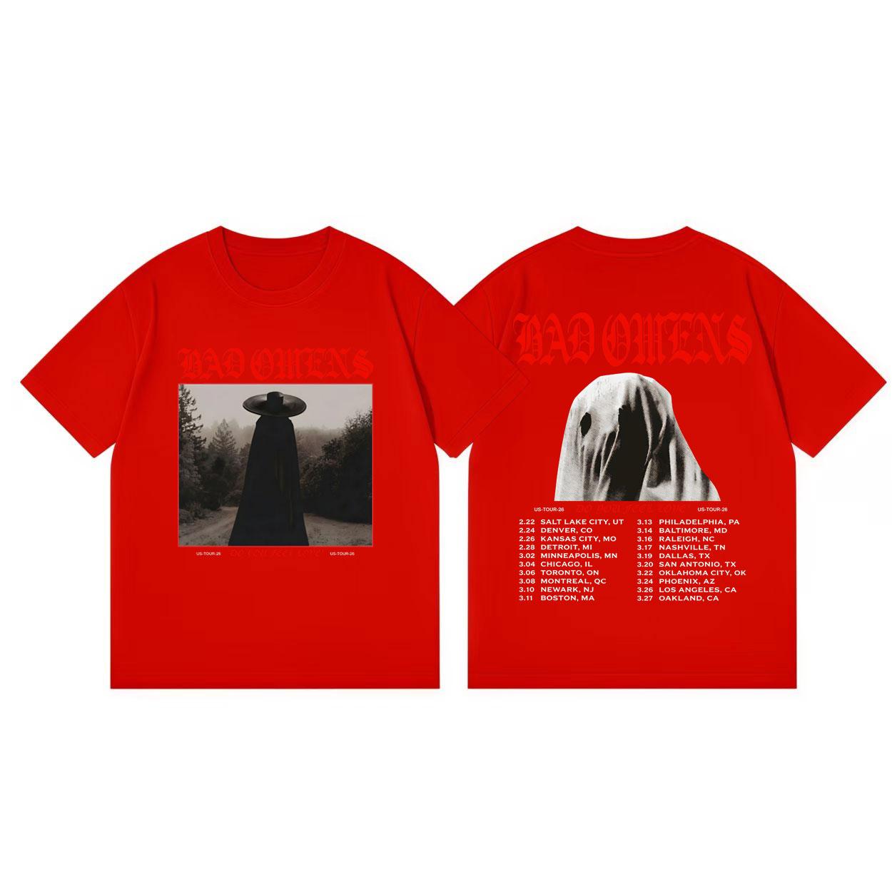 

Punk Rock Band Bad Omens Do You Feel Love Tour 2026 Tshirt Fashion Vintage Short Sleeve Tshirts Men Women Casual Loose T Shirt S