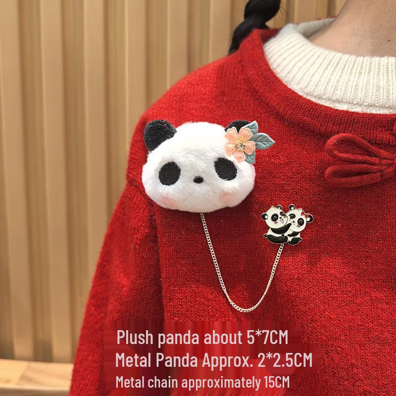 Adorable Red Panda Brooch: Cute Plush Backpack Pin for Students, Couples & Women - Perfect Birthday Gift
