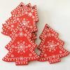 100PCS/Set Natural Wooden Christmas Ornaments Hanging Pendants Kids Toys Snow Elk Chirstmas Tree CDN