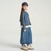 Montagut Girls' Denim Vest and Jogger Pant Set