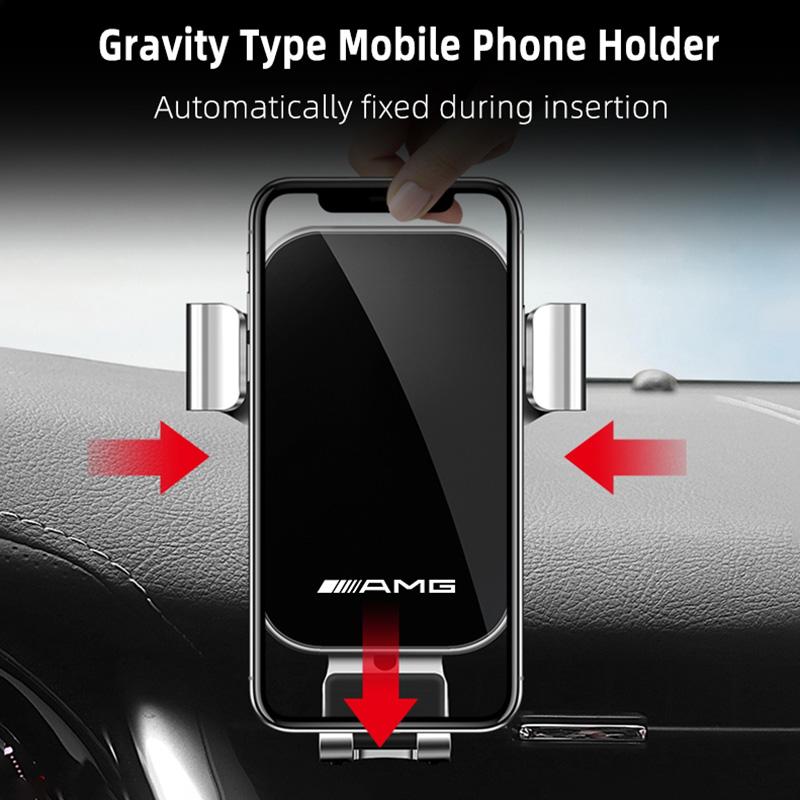 Gravity Type Car Phone Holder GPS Stand Accessories For Mercedes Benz AMG GLE GLS CLA CLE GLC CLS GLA W223 W213 Tire Valve Cap