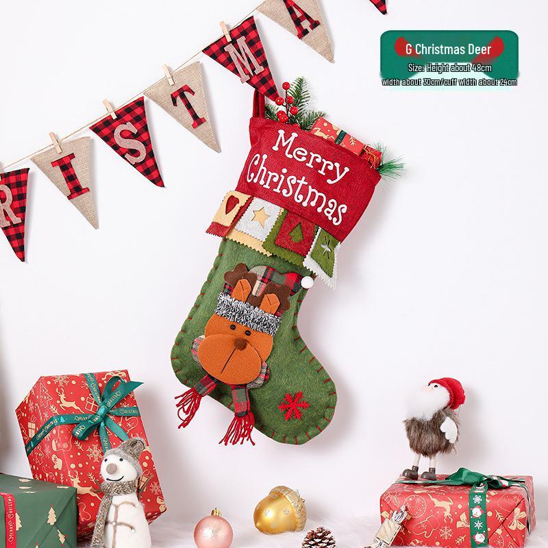 High-End 3D Cartoon Christmas Stockings - Decorative Holiday Ornaments