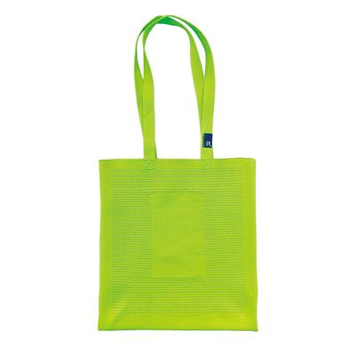 Knit Material No Gusset Tote Bag 6469 [Rootote] SC.A4_flat_ami-A (Neon Green)