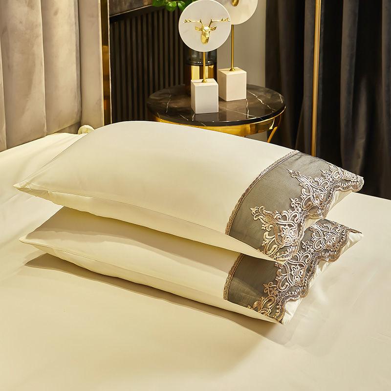 1 Pair Pack Brushed European Lace Pillow Covers, 48*74cm Dormitory Pillow Covers, Home Goods Pillow Covers