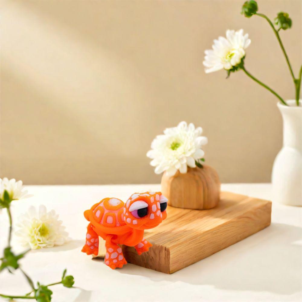 Exquisite 3D Printed Turtle Model Cartoon Stress Relieving Toys  Room Decorations