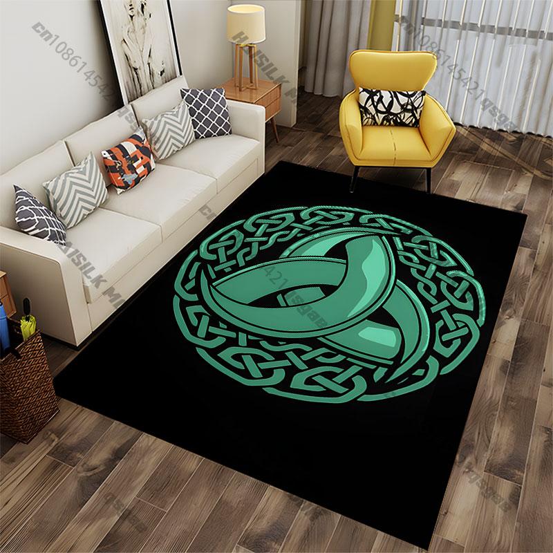 Celtic knot symbol design carpet Yoga living room room decor children's crawling mat doormat area rug games mat