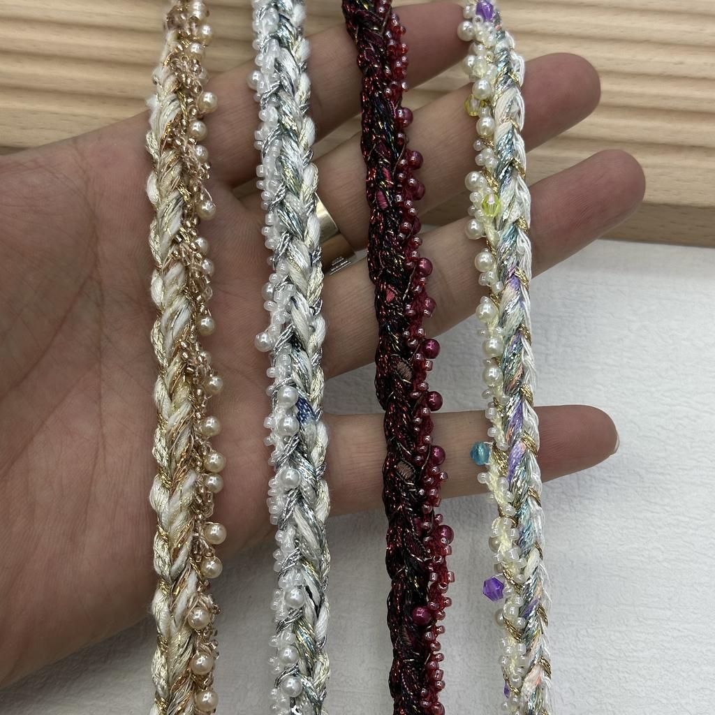 3yard 1.3cm wide Fried Dough Twists braid lace trim ribbon Fabric For Sewing Skirts,curtains,clothing accessories lace trim