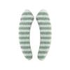 1 Pair Toilet Mat Striped Pattern Thickened Design Plush Warm Toilet Seat Protector Easy Installation Bathroom Mat