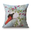 Decorative Cushion Covers Squirrel Bird Bear Fox Animals Pillow Case Modern Decor Flower Pillowcase For Sofa 45X45Cm