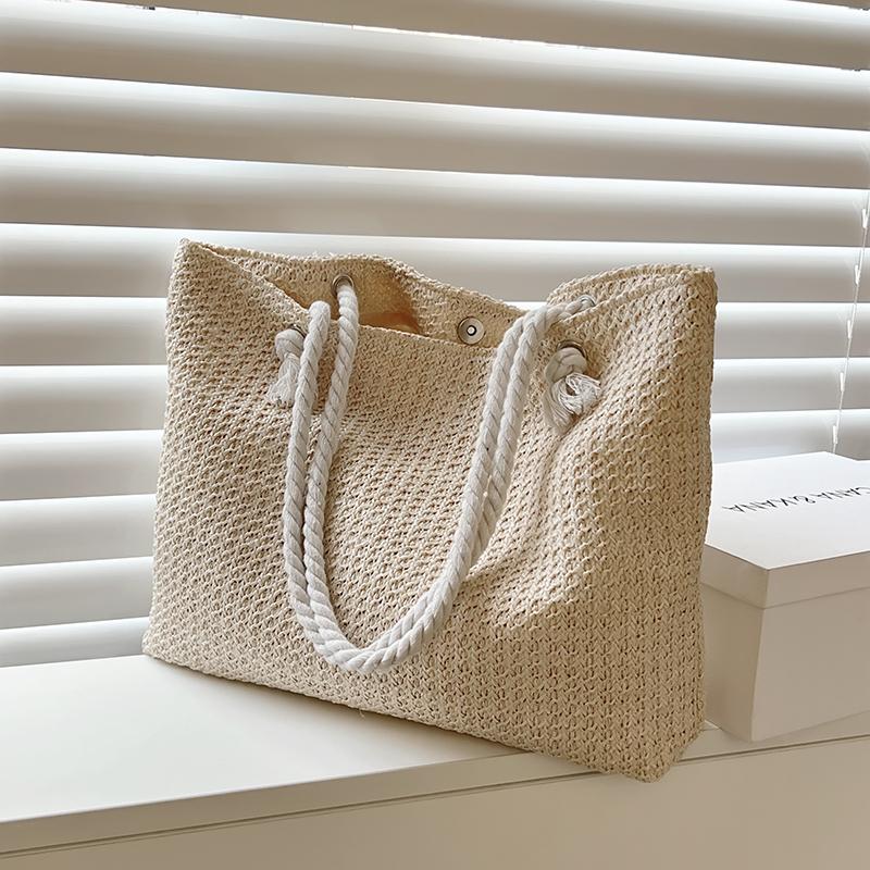 Summer Vacati Handmade Woven Women s Shoulder Bags Fashi Straw Underarm Bag Large Capacity Ladies Handbags