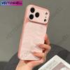 Fashion Water Ripple Pattern Large Window Case For iPhone 17 16 15 14 13 12 11 Pro Max Plus Solid Shockproof Matte Bumper Cover