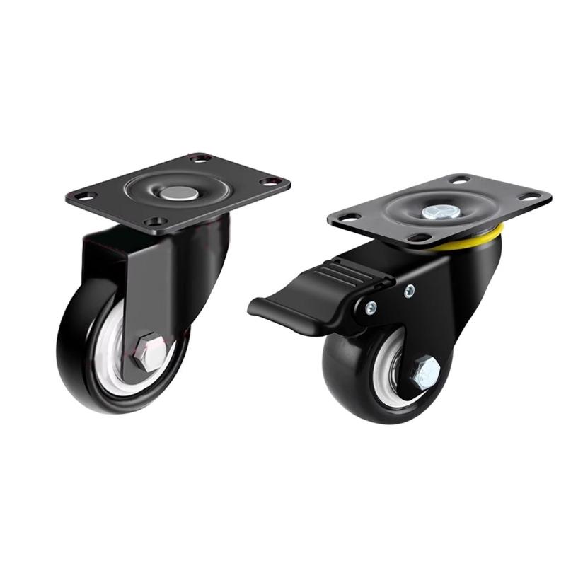 Universal Wheels Universal Wheels with Swivel Lock Strong Load Capacity Polyurethane Wheels Smooth Rolling for Furniture