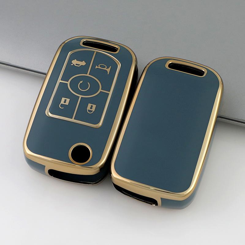 TPU Schlüsselhülle für 2008-2015 Buick Excelle, Goldrand