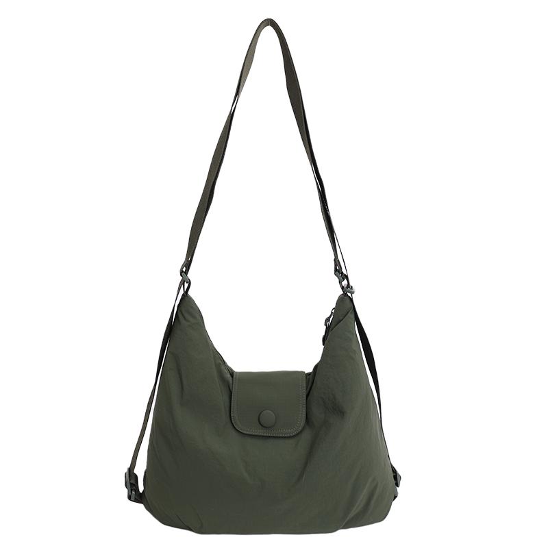 Женская наплечная сумка большой вместимости однотонная сумка под мышкой зелёный