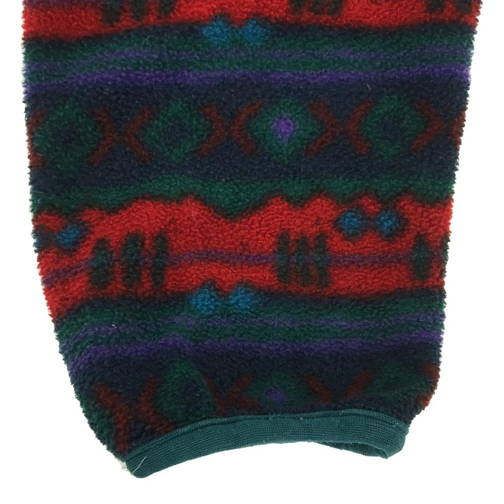 L.L.Bean 80s vintage Overall handle Fleece jacket Green x red Outdoors Men's Used